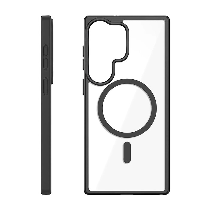Zanaé Coque MagSafe pour Galaxy S25 Ultra avec Contour Souple et Caméra Surélevée Noir pas cher
