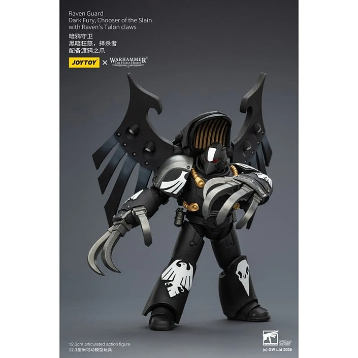 Warhammer 40k - Figurine Raven Guard Dark Fury, Chooser of the Slain 12 cm pas cher