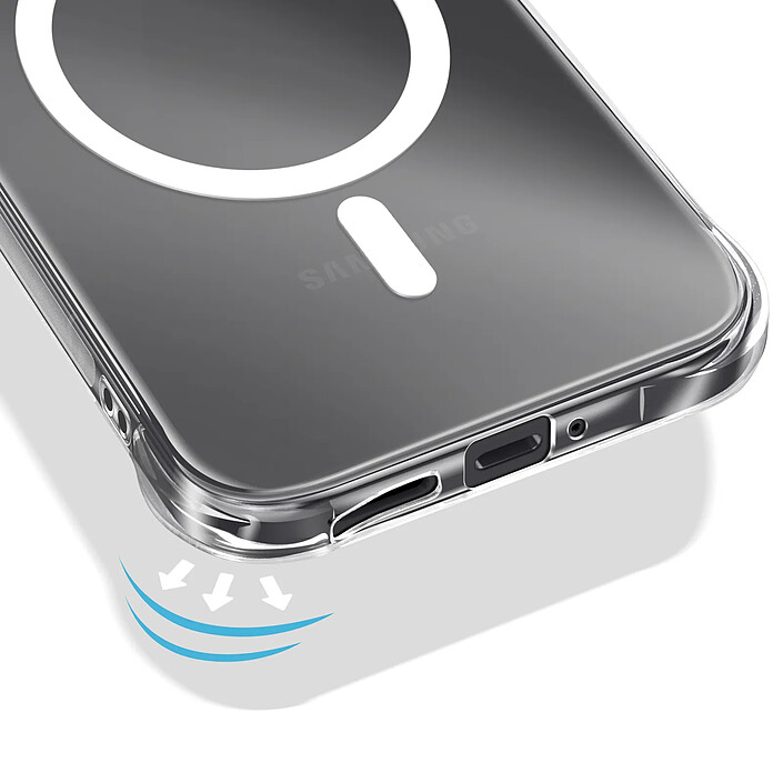 Acheter Coque MagSafe pour Galaxy A27 à Coins Bumper et Caméra Surélevée Transparent