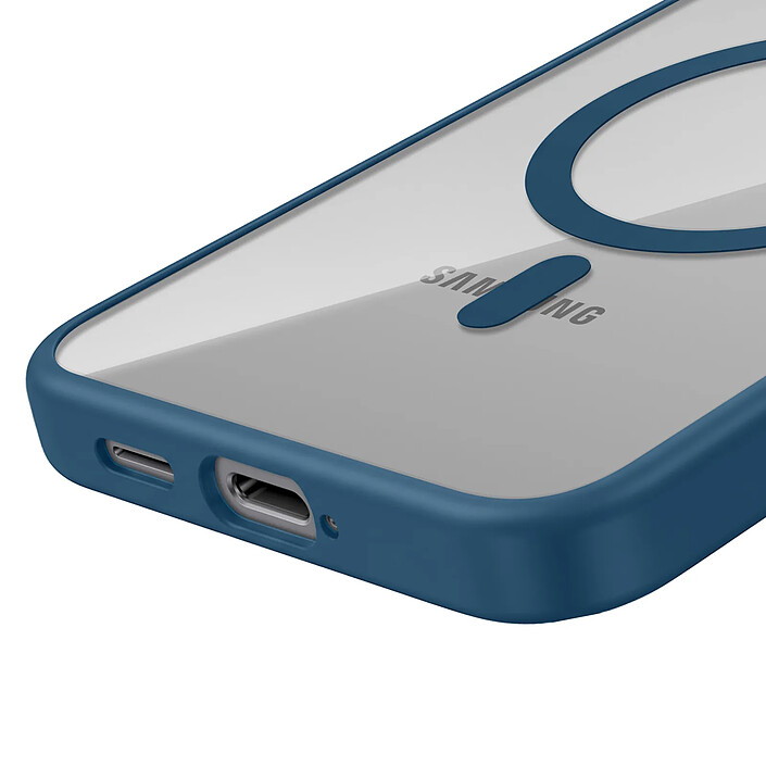 Acheter Zanaé Coque MagSafe pour Galaxy S25 / S24 avec Contour Souple et Caméra Surélevée Bleu nuit