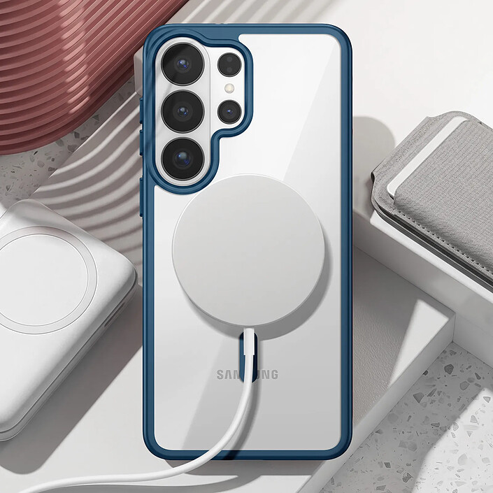 Avis Zanaé Coque MagSafe pour Galaxy S26 Ultra avec Contour Souple et Caméra Surélevée Bleu nuit