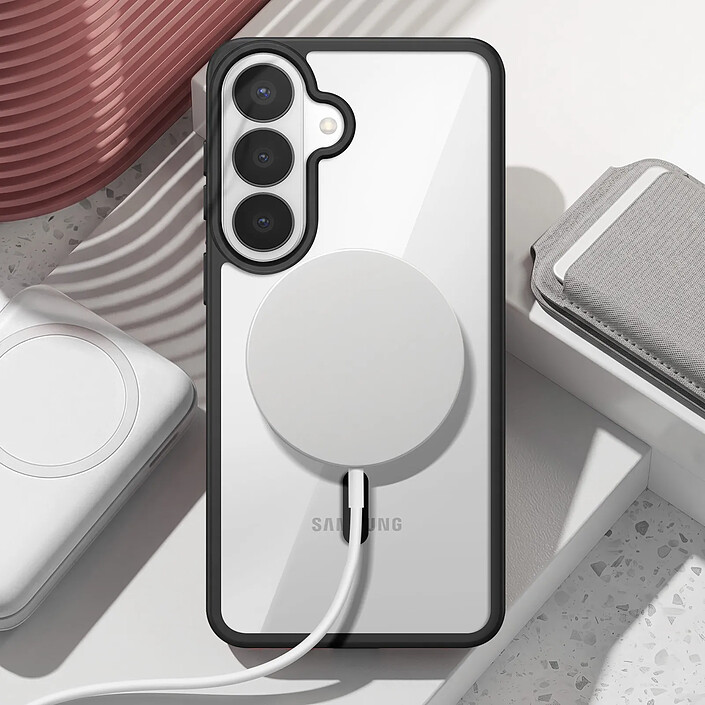 Avis Zanaé Coque MagSafe pour Galaxy S26 Plus avec Contour Souple et Caméra Surélevée Noir