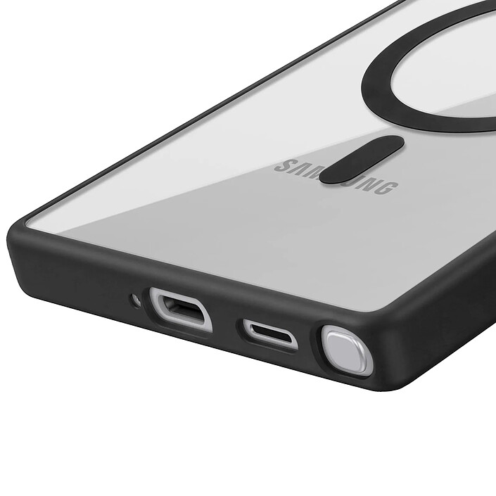 Acheter Zanaé Coque MagSafe pour Galaxy S25 Ultra avec Contour Souple et Caméra Surélevée Noir