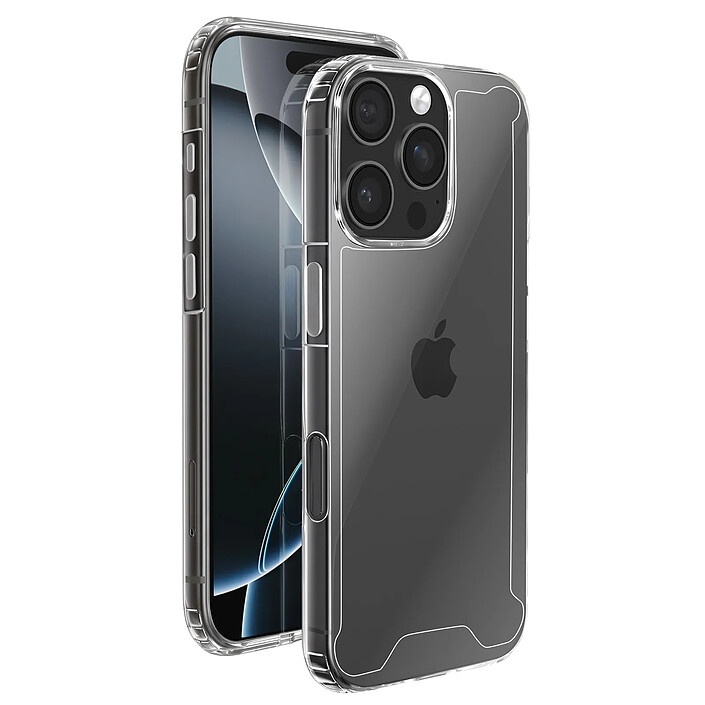 Coque pour iPhone 16 Pro Max Conception Bimatière avec Coins Renforcés Transparent