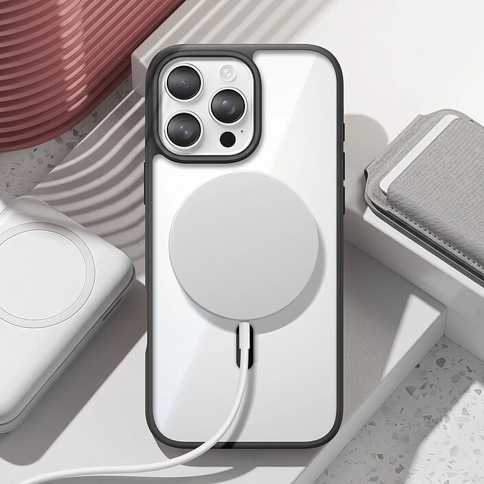 Avis Zanaé Coque MagSafe pour iPhone 16 Pro avec Contour Souple et Caméra Surélevée Noir