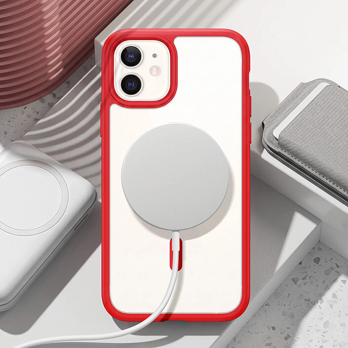 Avis Zanaé Coque MagSafe pour iPhone 11 avec Contour Souple et Caméra Surélevée Rouge
