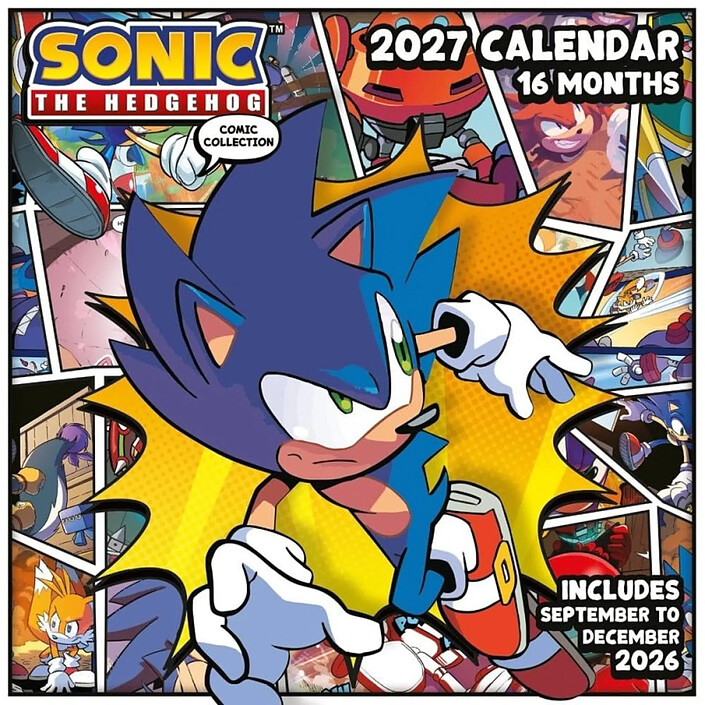Sonic the Hedgehog - Calendrier Carré 2027 30 x 30 cm