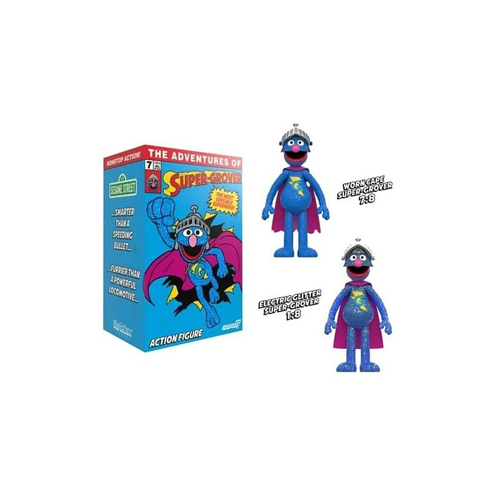 1, rue Sésame - Figurine ReAction Super Grover (W/Chase)