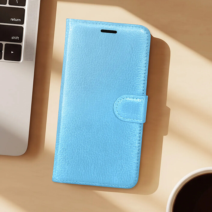 Acheter Zanaé Étui pour Samsung Galaxy S26 FE Effet Grainé avec Porte-Cartes et Support Vidéo Bleu clair