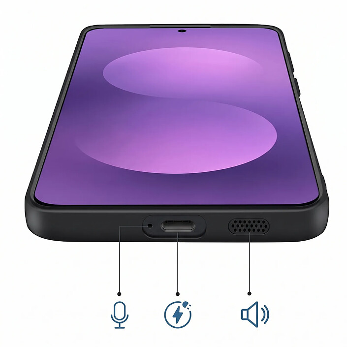 Acheter Coque MagSafe pour Samsung Galaxy S26 FE Finition Soft Touch Antichoc Noir