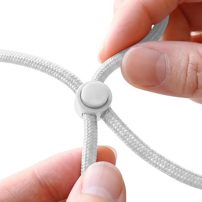 Acheter Zanaé Cordon Tour de Cou pour Smartphone Universel Ajustable avec Adaptateur Blanc