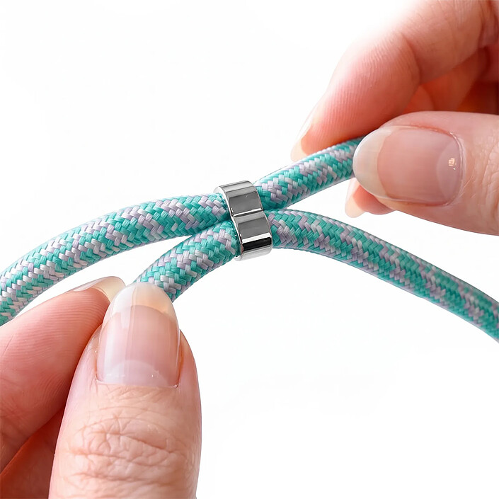 Acheter Zanaé Cordon Tour de Cou pour Smartphone Série Cordella Ajustable avec Adaptateur Turquoise