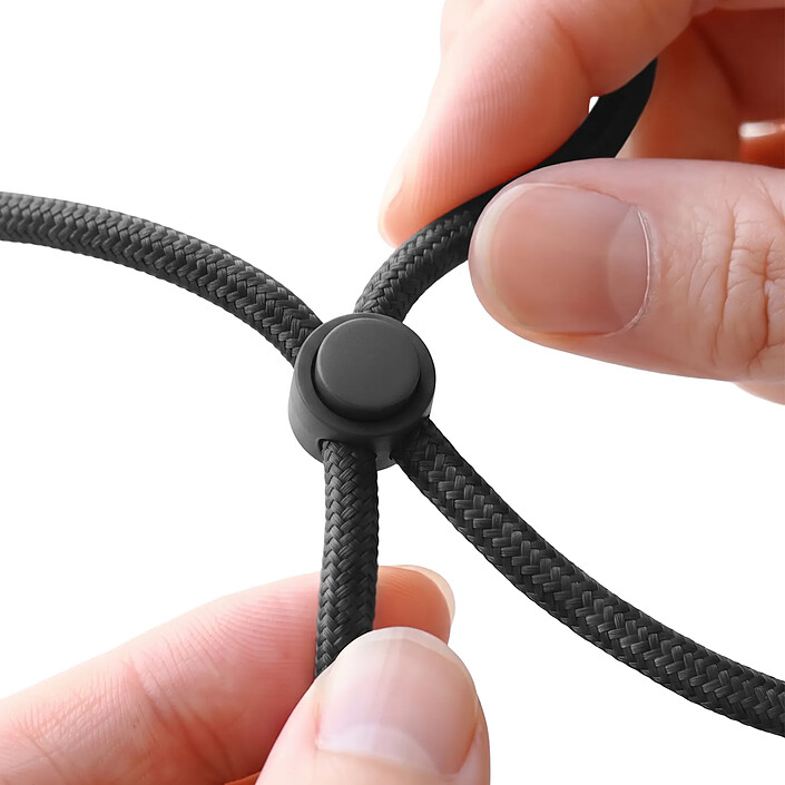 Acheter Zanaé Cordon Tour de Cou pour Smartphone Universel Ajustable avec Adaptateur Noir