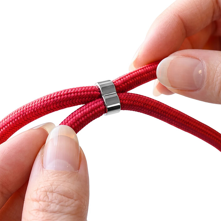 Acheter Zanaé Cordon Tour de Cou pour Smartphone Série Cordella Ajustable avec Adaptateur Rouge