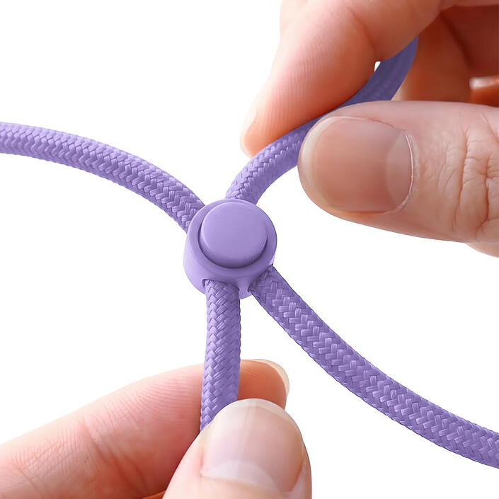 Acheter Zanaé Cordon Tour de Cou pour Smartphone Universel Ajustable avec Adaptateur Lilas