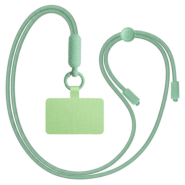 Zanaé Cordon Tour de Cou pour Smartphone Universel Ajustable avec Adaptateur Vert pâle