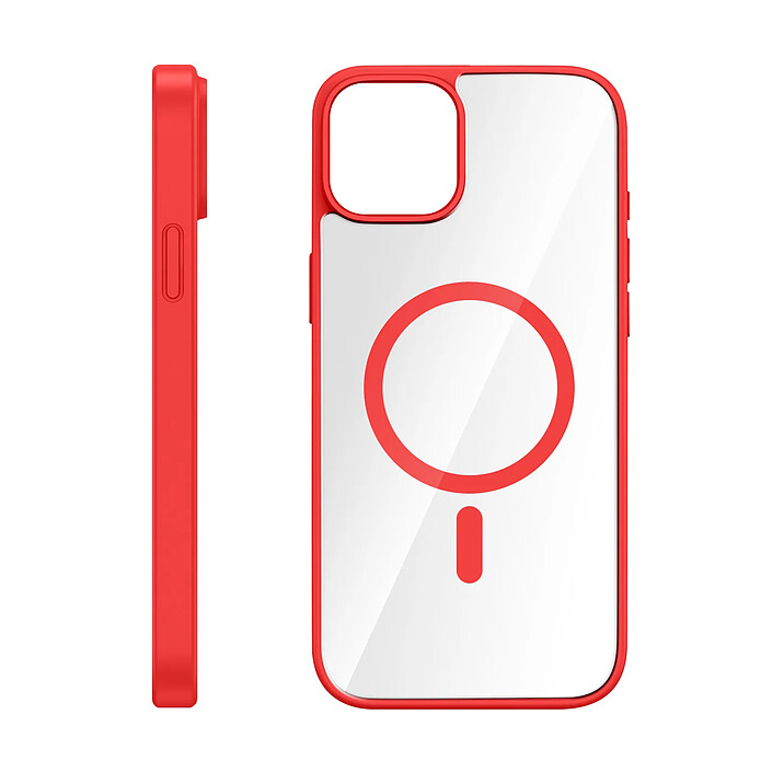 Zanaé Coque MagSafe pour iPhone 15 avec Contour Souple et Caméra Surélevée Rouge pas cher