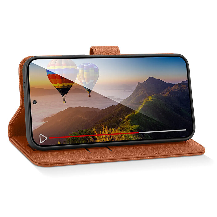 Avis Zanaé Étui pour Samsung Galaxy S26 FE Effet Grainé avec Porte-Cartes et Support Vidéo Marron