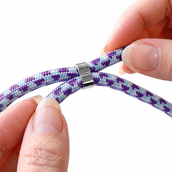 Acheter Zanaé Cordon Tour de Cou pour Smartphone Série Cordella Ajustable avec Adaptateur Violet