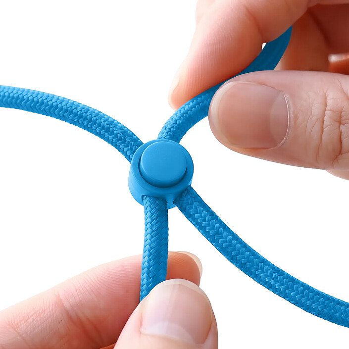 Acheter Zanaé Cordon Tour de Cou pour Smartphone Universel Ajustable avec Adaptateur Bleu