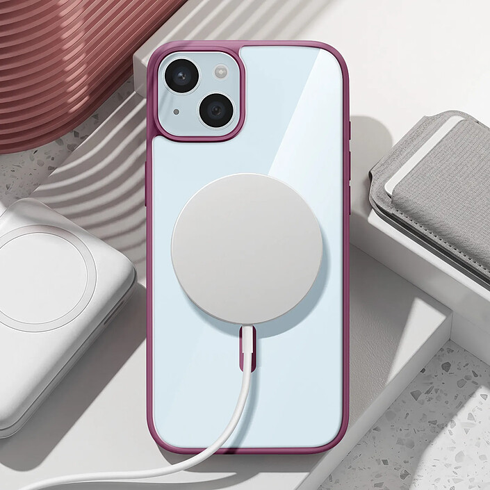 Avis Zanaé Coque MagSafe pour iPhone 15 avec Contour Souple et Caméra Surélevée Violet