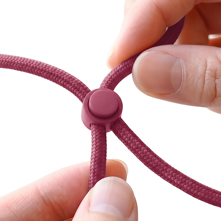 Acheter Zanaé Cordon Tour de Cou pour Smartphone Universel Ajustable avec Adaptateur Bordeaux