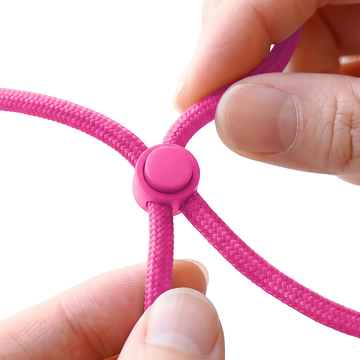 Acheter Zanaé Cordon Tour de Cou pour Smartphone Universel Ajustable avec Adaptateur Fuchsia