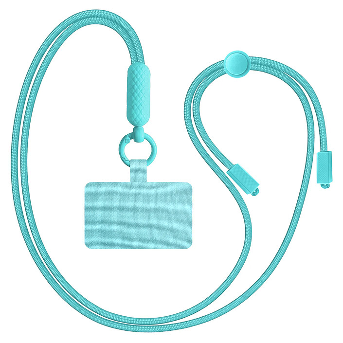 Zanaé Cordon Tour de Cou pour Smartphone Universel Ajustable avec Adaptateur Vert Menthe