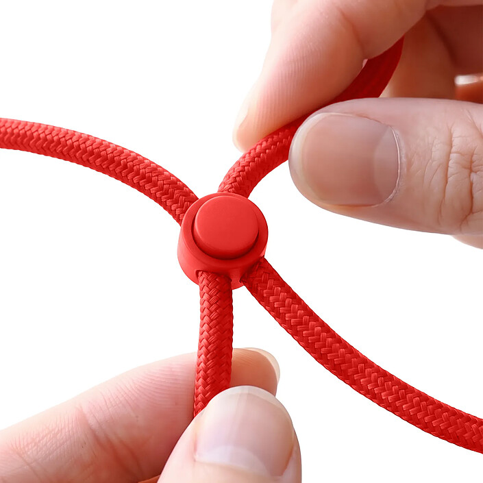 Acheter Zanaé Cordon Tour de Cou pour Smartphone Universel Ajustable avec Adaptateur Rouge