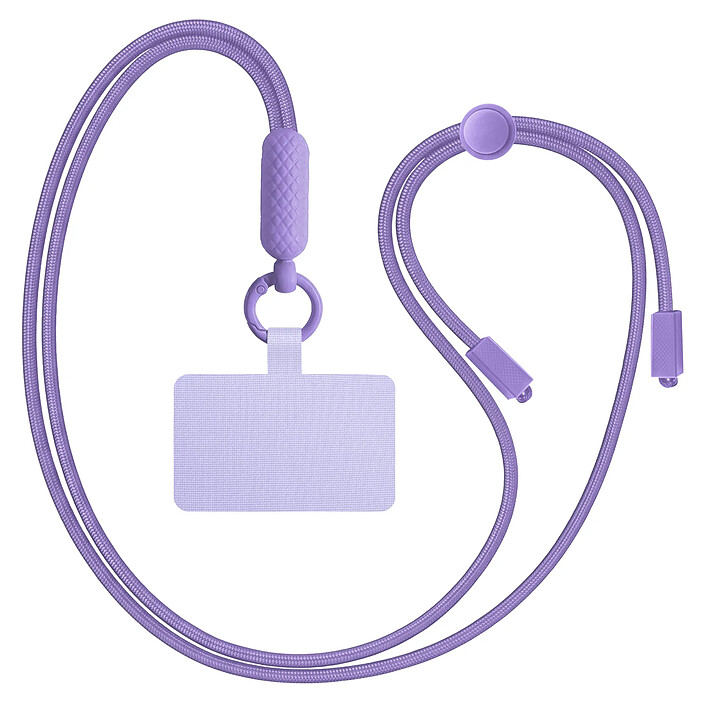 Zanaé Cordon Tour de Cou pour Smartphone Universel Ajustable avec Adaptateur Lilas