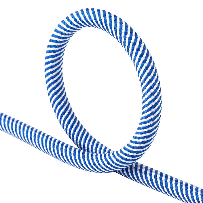 Zanaé Cordon Tour de Cou pour Smartphone Série Cordella Ajustable avec Adaptateur Blanc / Bleu pas cher