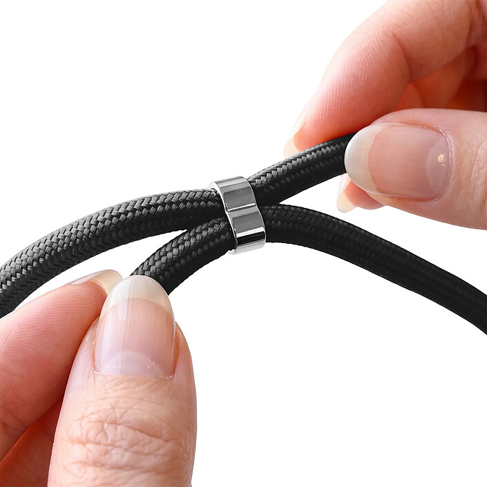 Acheter Zanaé Cordon Tour de Cou pour Smartphone Série Cordella Ajustable avec Adaptateur Noir