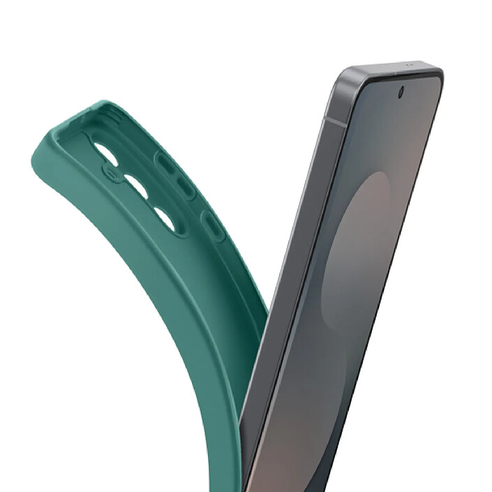Avis Coque pour Samsung Galaxy S26 FE en Silicone Gel Protection Anti-Rayures Vert sapin