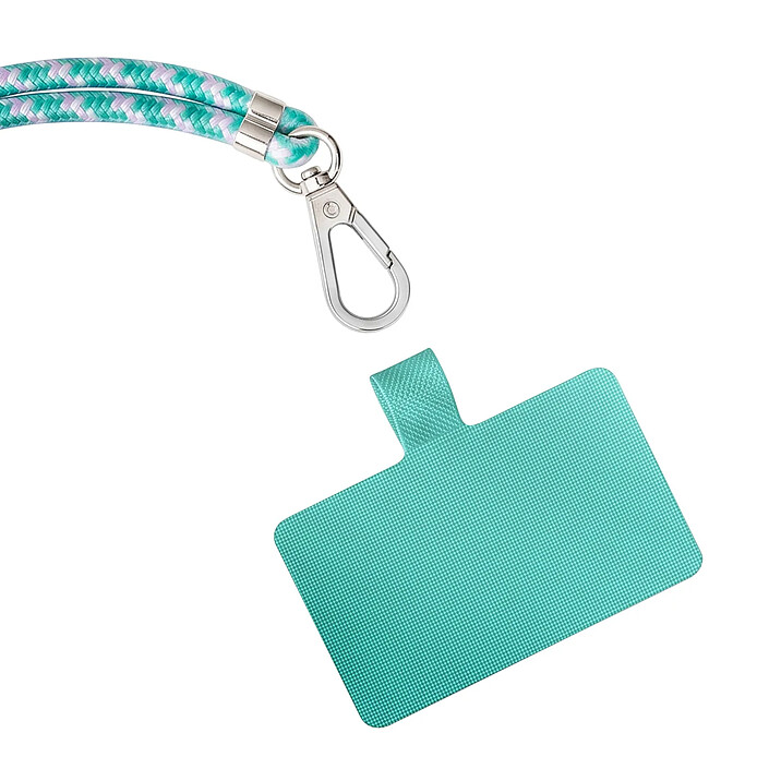 Avis Zanaé Cordon Tour de Cou pour Smartphone Série Cordella Ajustable avec Adaptateur Turquoise