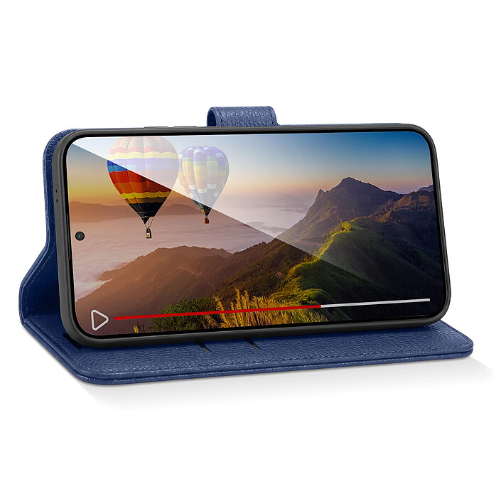 Avis Zanaé Étui pour Samsung Galaxy S26 FE Effet Grainé avec Porte-Cartes et Support Vidéo Bleu nuit