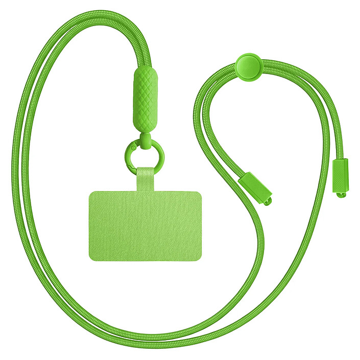 Zanaé Cordon Tour de Cou pour Smartphone Universel Ajustable avec Adaptateur Vert citron