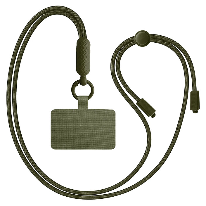 Zanaé Cordon Tour de Cou pour Smartphone Universel Ajustable avec Adaptateur Vert foncé