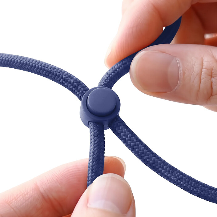 Acheter Zanaé Cordon Tour de Cou pour Smartphone Universel Ajustable avec Adaptateur Bleu nuit