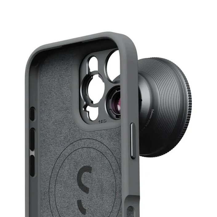 Acheter Générique Coque pour iPhone 16 Pro avec Monture S-Mount Intégré Caméra Gris foncé