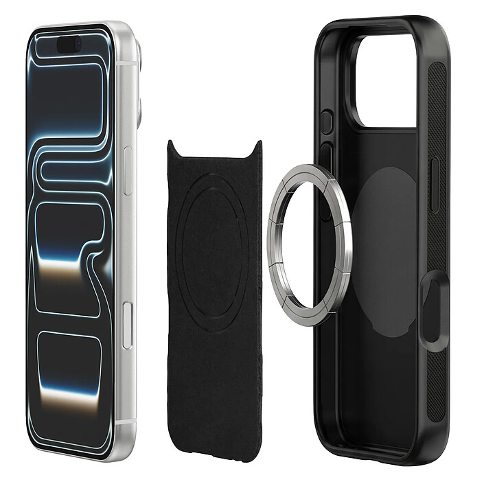 Acheter Générique Coque MagSafe pour iPhone 17 Pro Max / 18 Pro Max avec Support Moto et Vélo Noir