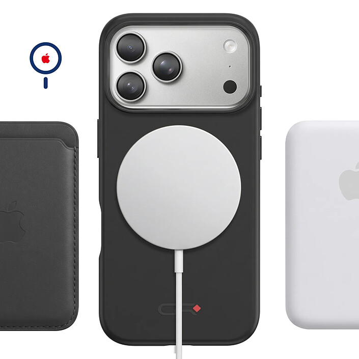 Générique Coque MagSafe pour iPhone 17 Pro / 18 Pro Antichoc avec Support Moto et Vélo Noir pas cher