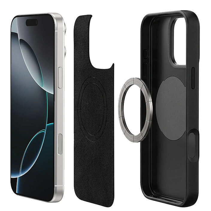 Acheter Générique Coque MagSafe pour iPhone 16 Pro Max Antichoc avec Support Moto et Vélo Noir
