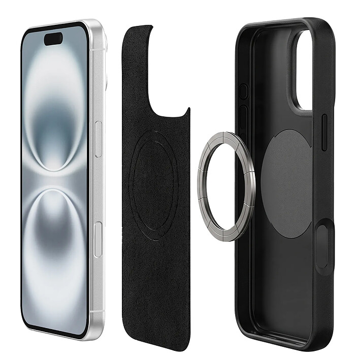 Acheter Générique Coque MagSafe pour iPhone 16 Plus Antichoc avec Support Moto et Vélo Noir