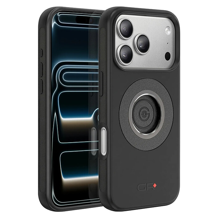 Générique Coque MagSafe pour iPhone 17 Pro / 18 Pro Antichoc avec Support Moto et Vélo Noir