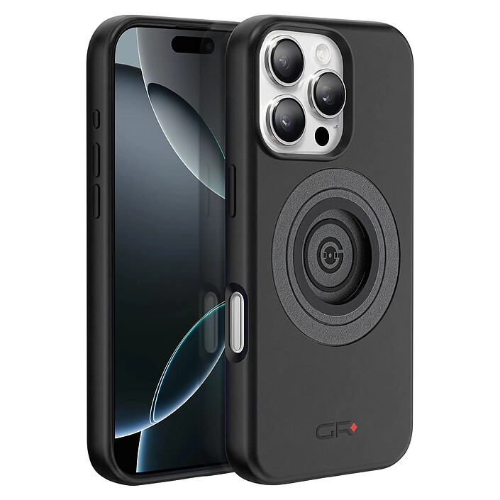 Générique Coque MagSafe pour iPhone 16 Pro Antichoc avec Support Moto et Vélo Noir