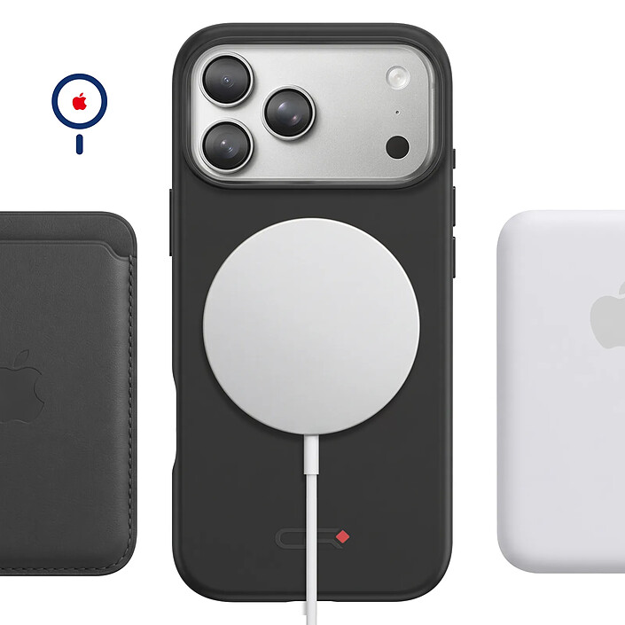 Générique Coque MagSafe pour iPhone 17 Pro Max / 18 Pro Max avec Support Moto et Vélo Noir pas cher