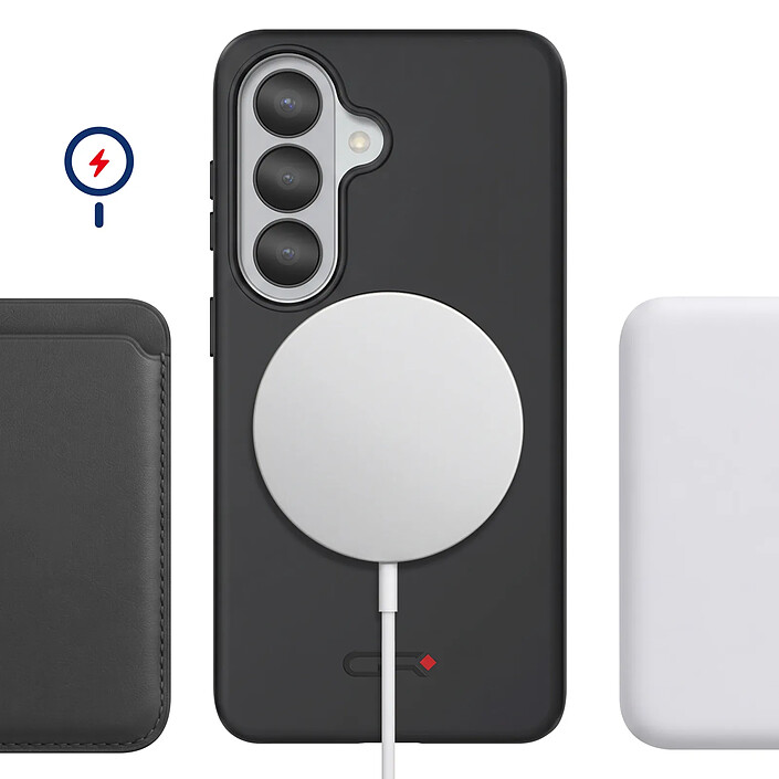 Générique Coque MagSafe pour Galaxy S26 Antichoc avec Support Moto et Vélo Noir pas cher