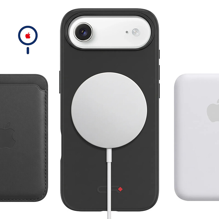 Générique Coque MagSafe pour iPhone Air Antichoc avec Support Moto et Vélo Noir pas cher