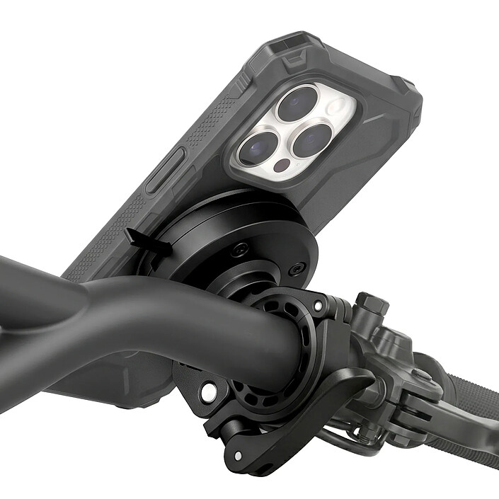 Générique Support Smartphone pour Guidon Moto / Vélo Magnétique Rotatif Noir
