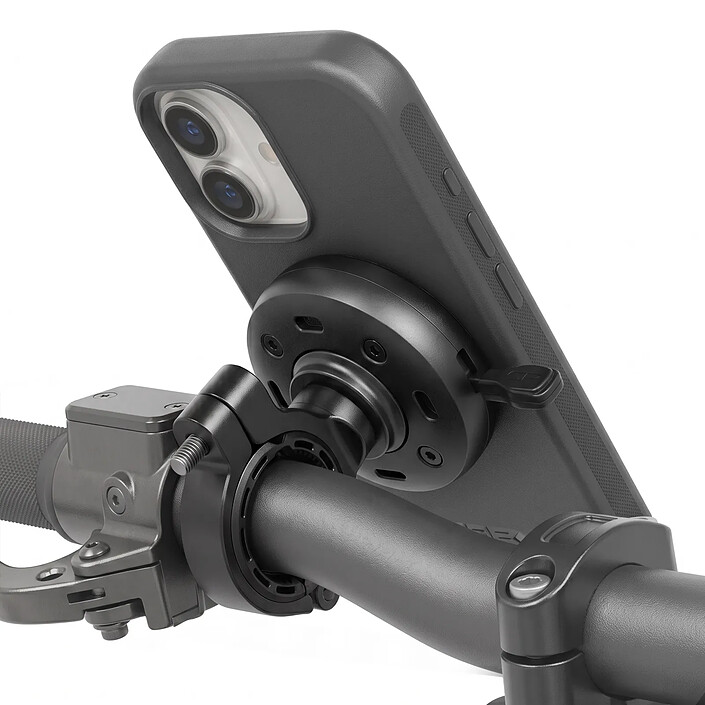 Générique Support Guidon pour Smartphone Velo / Moto Magnetique Rotatif Compact Noir